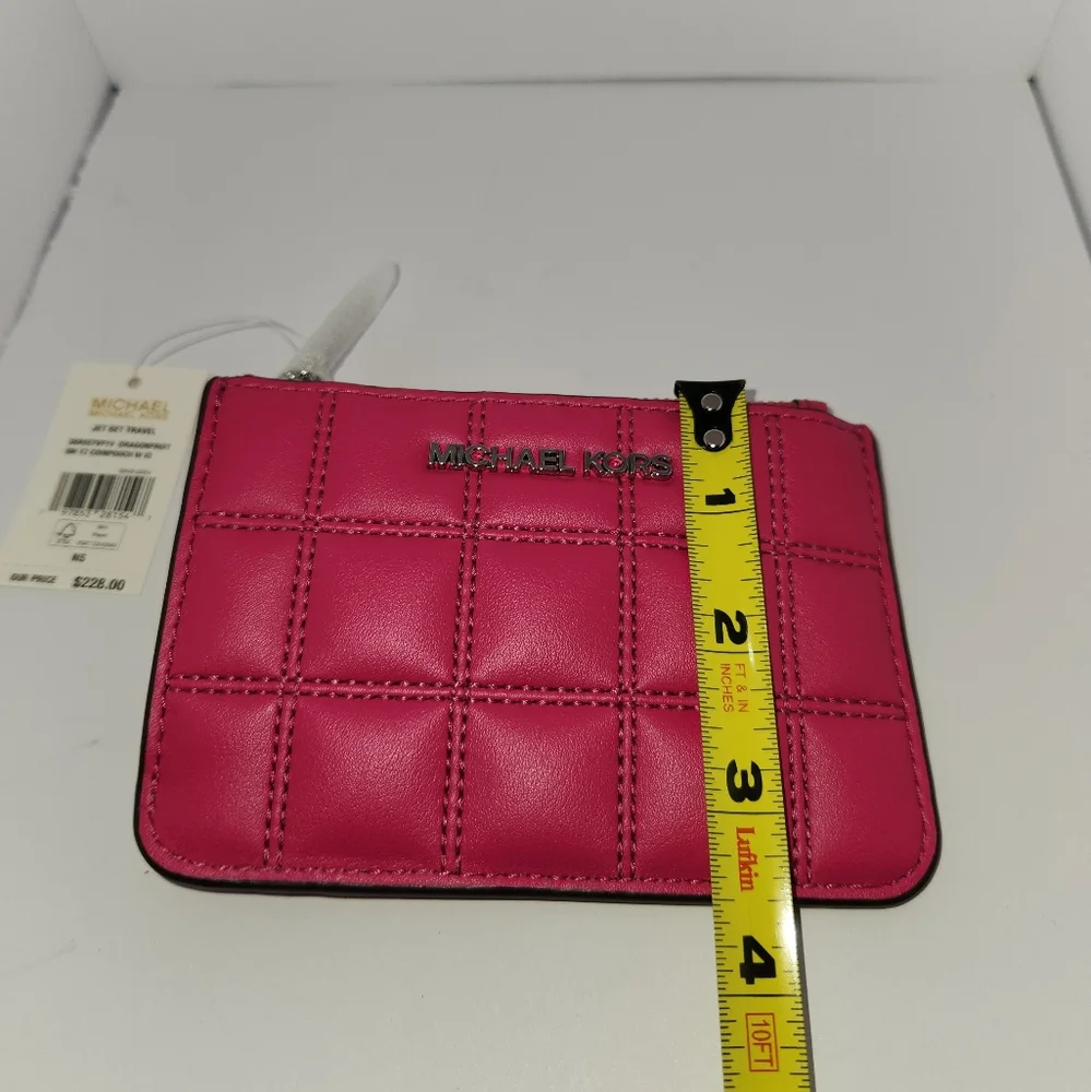 SOLD!!   Michael Kors Pink Quilted Card/Coin Wallet, NWT - Picture 7 of 7